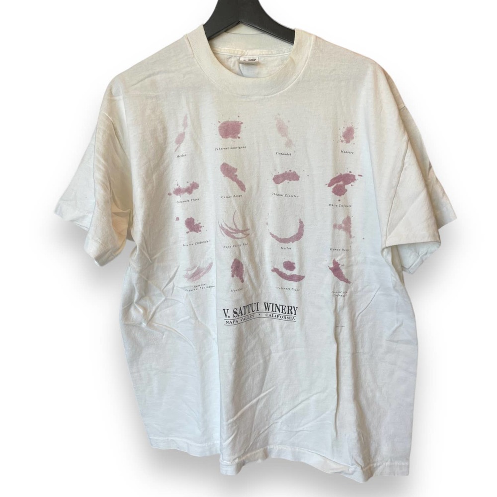 All Wines V. Sattui Winery California 90s XL Vintage T-shirt Single Stitch